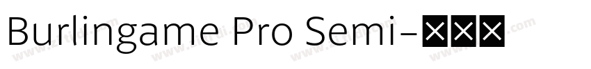 Burlingame Pro Semi字体转换 Burlingame Pro Semi字体转换